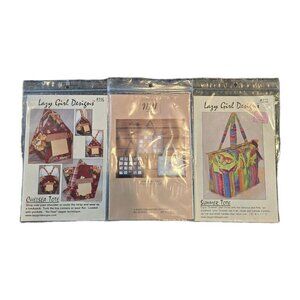Lot of 3 Bag Patterns Boutique Chic MH Designs Lazy Girl Designs Chelsea Totes